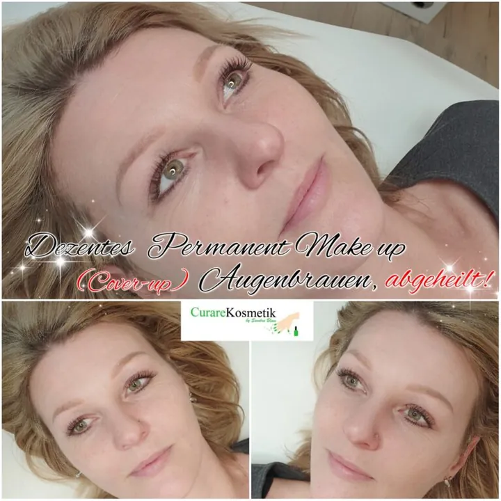 Dezentes Permanent Make-up Augenbrauen, abgeheilt