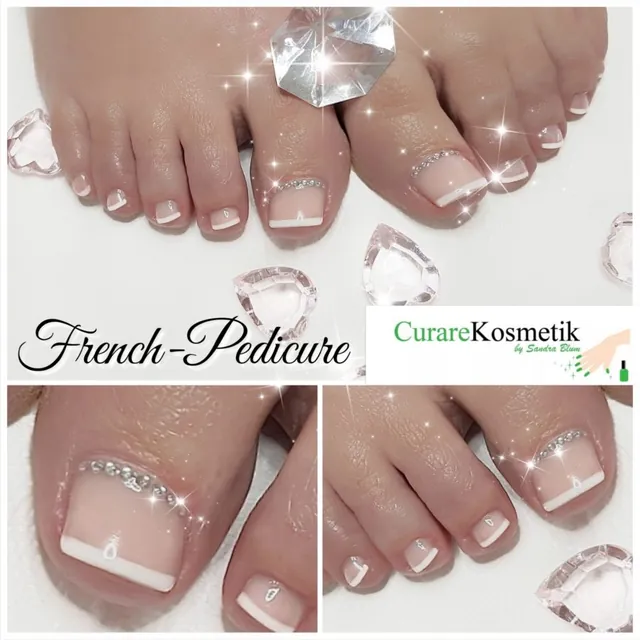 French-Pedicure mit Gellack