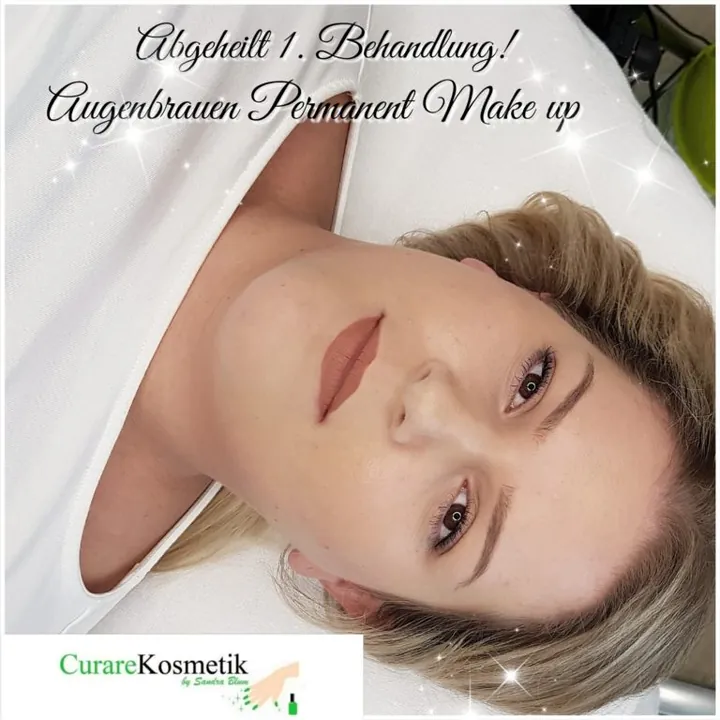 Permanent Make-up Augenbrauen, abgeheilt nach der ersten Behandlung