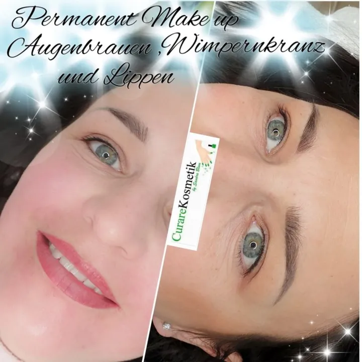 Permanent Make-up Augenbrauen, Wimpernkranz und Lippen