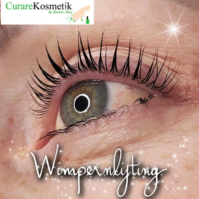 Wimpernlifting, Nahaufnahme