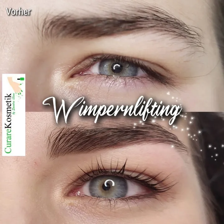 Wimpernlifting, vorher und nachher